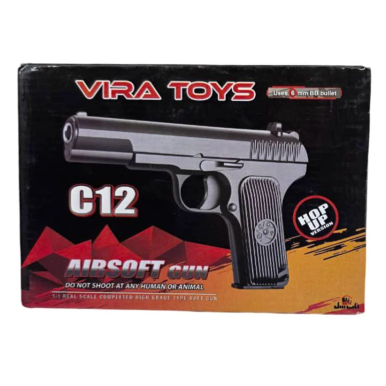 تفنگ بازی کلت مدل c12 تیر ساچمهای برند VIRA TOYS ایرانی